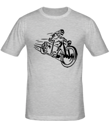 Мужская футболка Скелет на мотоцикле