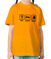 Детская футболка Eat Sleep Race фото