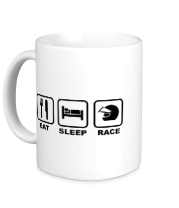 Кружка Eat Sleep Race фото
