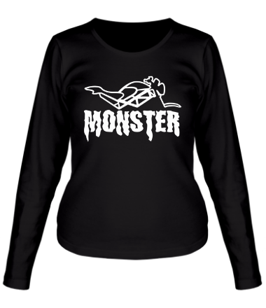 Женская футболка длинный рукав Monster