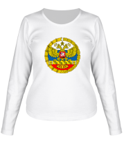 Женская футболка длинный рукав Герб вооруженных сил РФ фото