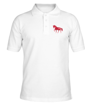 Мужская футболка поло Абстрактный конь фото