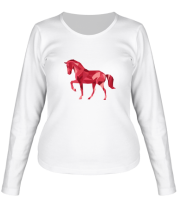 Женская футболка длинный рукав Абстрактный конь фото
