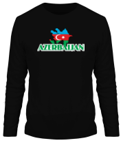 Мужская футболка длинный рукав Карта Азербайджана фото