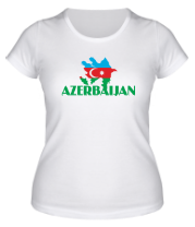 Женская футболка Карта Азербайджана фото
