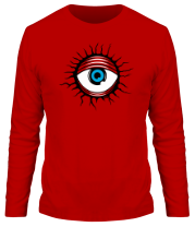 Мужская футболка длинный рукав Демонический глаз фото
