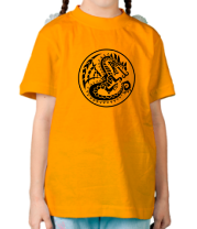 Детская футболка Дракон узор-мозаика фото