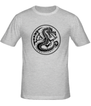 Мужская футболка Дракон узор-мозаика фото