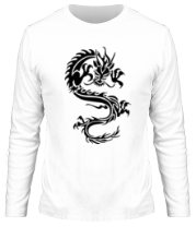 Мужская футболка длинный рукав Дракон орнамент фото
