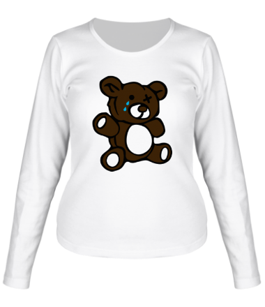 Женская футболка длинный рукав Плюшевый медведь