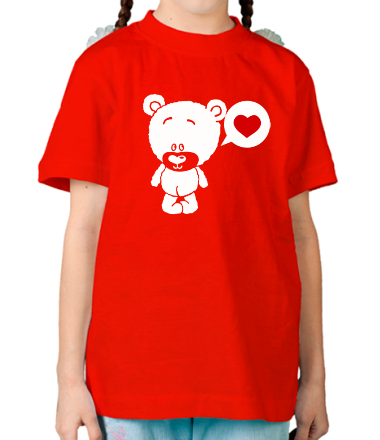 Детская футболка Влюбленный мишка