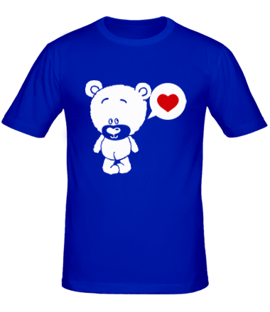 Мужская футболка Влюбленный мишка