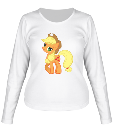 Женская футболка длинный рукав Applejack | My little pony