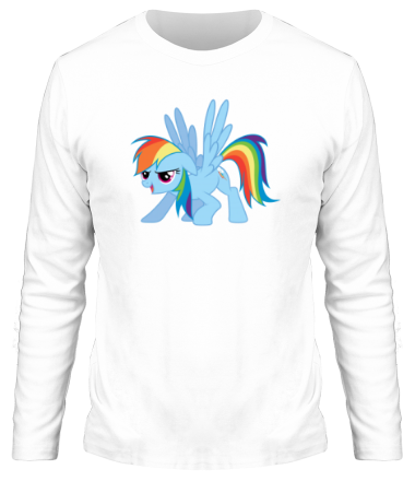 Мужская футболка длинный рукав Rainbow Dash | My little pony