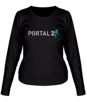 Женская футболка длинный рукав Portal 2