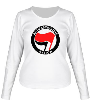 Женская футболка длинный рукав Antifa