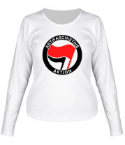 Женская футболка длинный рукав Antifa фото