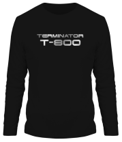 Мужская футболка длинный рукав Терминатор Т-800 фото