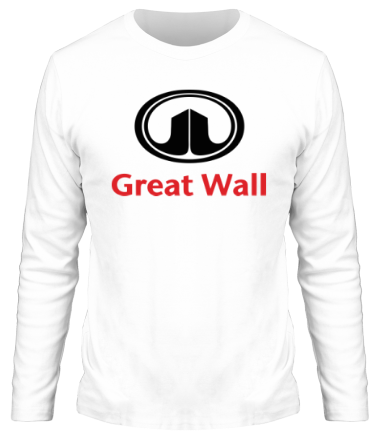 Мужская футболка длинный рукав Great Wall logo