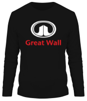Мужская футболка длинный рукав Great Wall logo фото