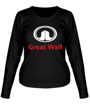 Женская футболка длинный рукав Great Wall logo фото