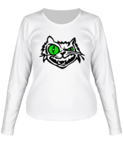 Женская футболка длинный рукав Свирепый кот фото