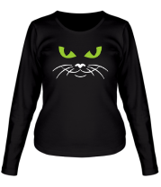 Женская футболка длинный рукав Кошачьи глазки фото