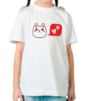Детская футболка Любящий кот фото