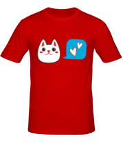 Мужская футболка Любящий кот фото