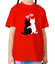 Детская футболка Кот и кошка фото
