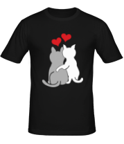 Мужская футболка Кот и кошка фото