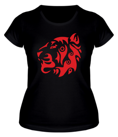 Женская футболка Узор тигр