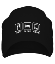 Шапка Eat sleep code (Ешь, Спи, Программируй) фото