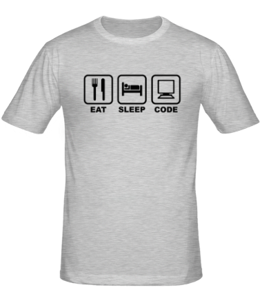 Мужская футболка Eat sleep code (Ешь, Спи, Программируй)