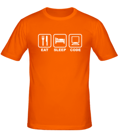 Мужская футболка Eat sleep code (Ешь, Спи, Программируй)