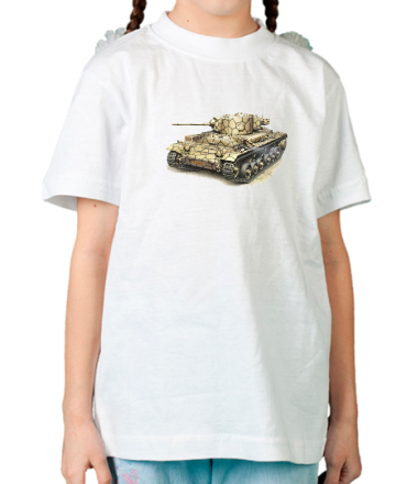 Детская футболка Британский пехотный танк Valentine V Mk. III