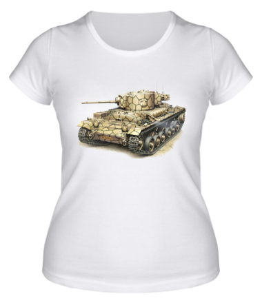 Женская футболка Британский пехотный танк Valentine V Mk. III