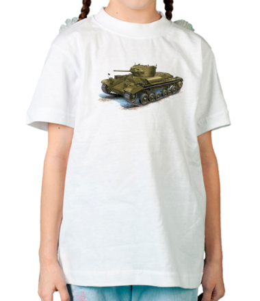 Детская футболка Легкий британский пехотный танк Valentine Mk III