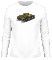 Мужская футболка длинный рукав Легкий британский пехотный танк Valentine Mk III фото