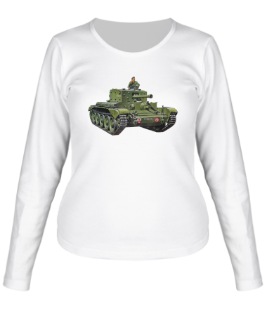 Женская футболка длинный рукав Танк Кентаур (Mk. VIII Centaur)
