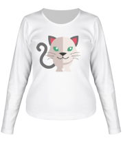 Женская футболка длинный рукав Кошечка фото