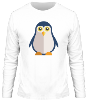 Мужская футболка длинный рукав Пингвин фото