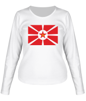 Женская футболка длинный рукав Флаг СССР | Flag of the USSR фото