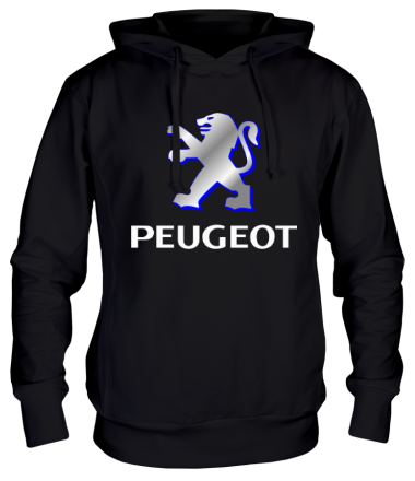 Толстовка худи Peugeot | Silver Logo