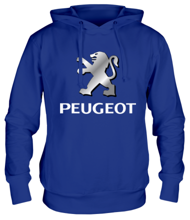 Толстовка худи Peugeot | Silver Logo