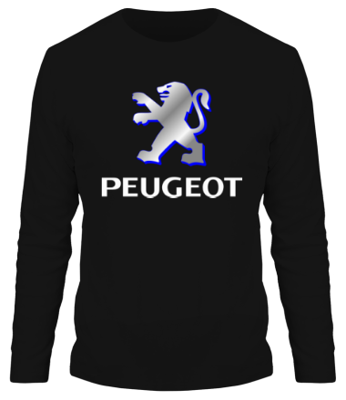Мужская футболка длинный рукав Peugeot | Silver Logo