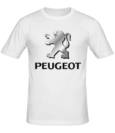 Мужская футболка Peugeot | Silver Logo