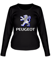 Женская футболка длинный рукав Peugeot | Silver Logo фото