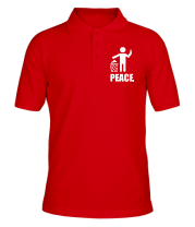 Мужская футболка поло Peace - всем мир! фото