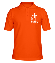 Мужская футболка поло Peace - всем мир! фото